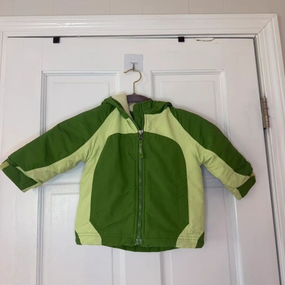 12-18 months LL Bean color block puffer with hood